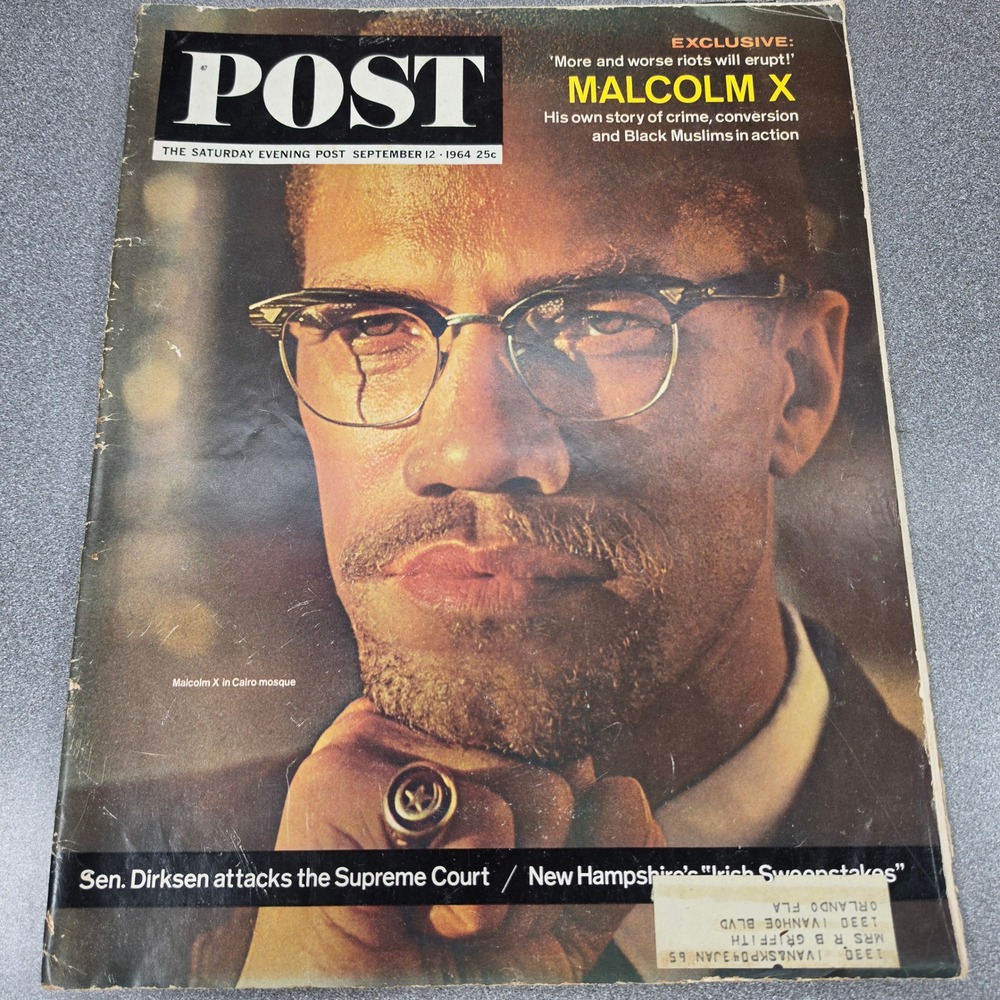 The Saturday Evening Post Magazine Sept 12 1964‎ Malcolm X Cover Fair Vintage